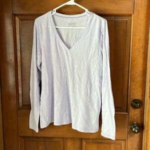 PATAGONIA W's Long-Sleeved Lite Purple Necessity V-Neck Size XL